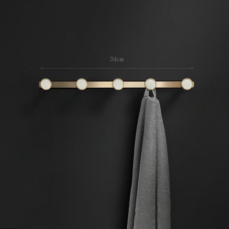 Green/White Brass Wall Mount Robe Hooks Bathroom Towel Hook Row Hook Door Key Bag Towel Hanger Rack Light Luxury Bedroom Hooks