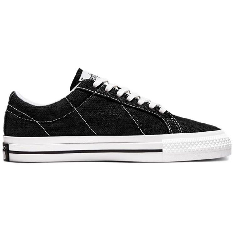 Stussy x Converse One Star Low Черные Унисекс Кроссовки Белые 173120C