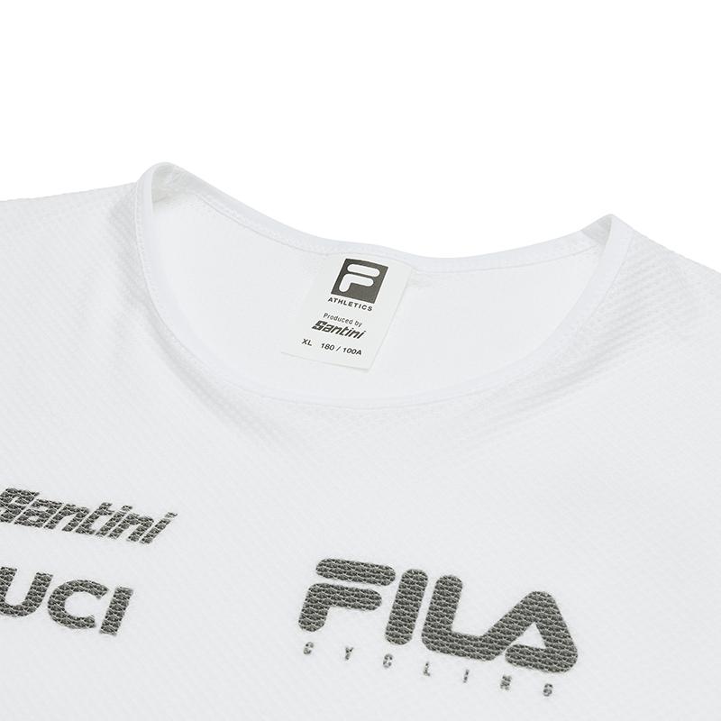 Fila Велосипедная серия Psyche Flow Модный универсальный топ-майка без рукавов с простым принтом букв для мужчин Белый A11M528112F-WT