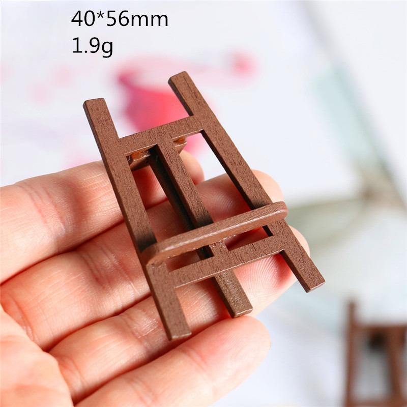 1:12 Кукольный домик Миниатюрные школьные принадлежности Миниатюрная модель классной доски Маленькая черная доска Аксессуары для кукольного домика Деревянный мольберт для рисования