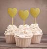 Darling Souvenir| Heart Cupcake Toppers| Wedding - Birthday Party Dessert Decorations - Pack Of