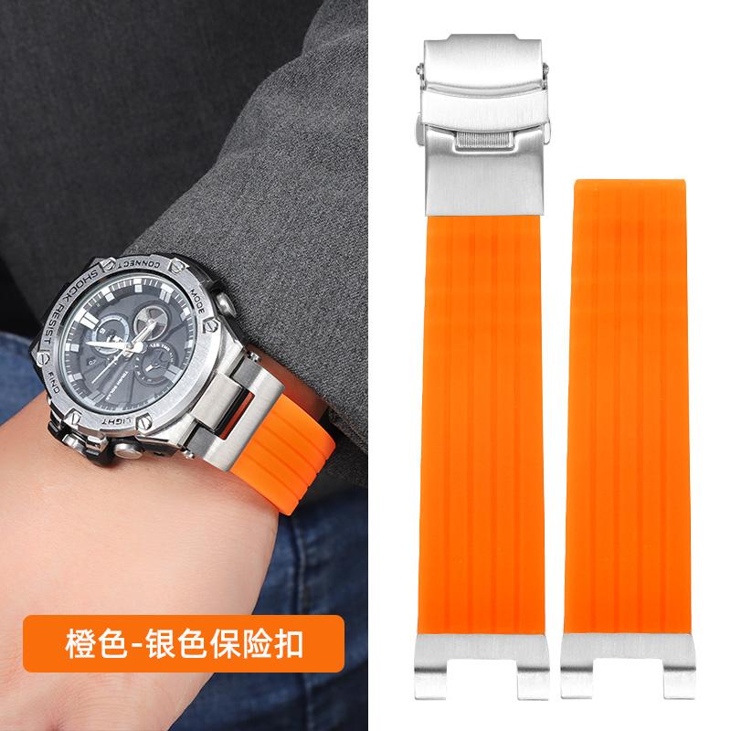 Для часов Casio gst-b100 ремешок силиконовый мужской GST-W300 210 400G S130 S310 S330 B100 ремешок металлический адаптер Модифицированный резиновый ремешок для часов