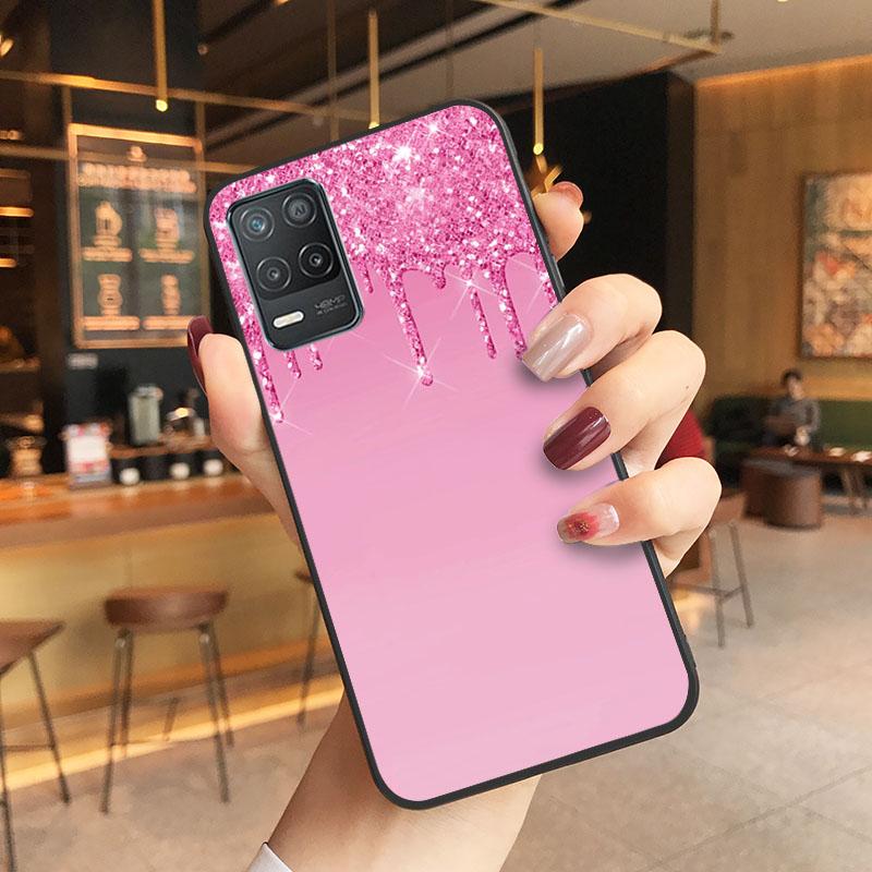 Розовый блестящий чехол для телефона OPPO Realme GT 2 Pro X2 Pro XT C25S 8 7 6 Pro 6i GT Master C3 C21 C21Y C11 X3 SuperZoom