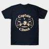Мужская черная футболка с принтом Captain Chunk Печать на трансферной бумаге без вырезки Хлопковая футболка