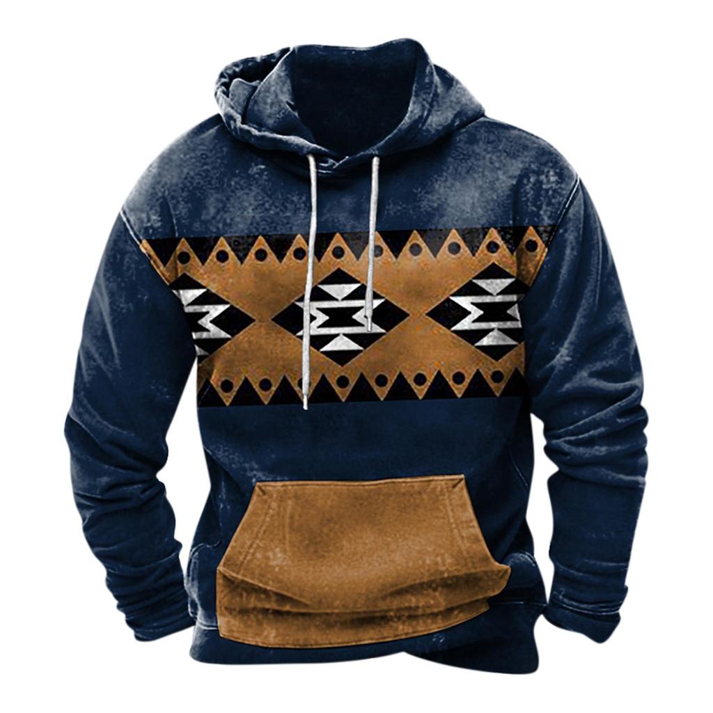 Модный свободный мужской и женский свитер с капюшоном с длинным рукавом и принтом