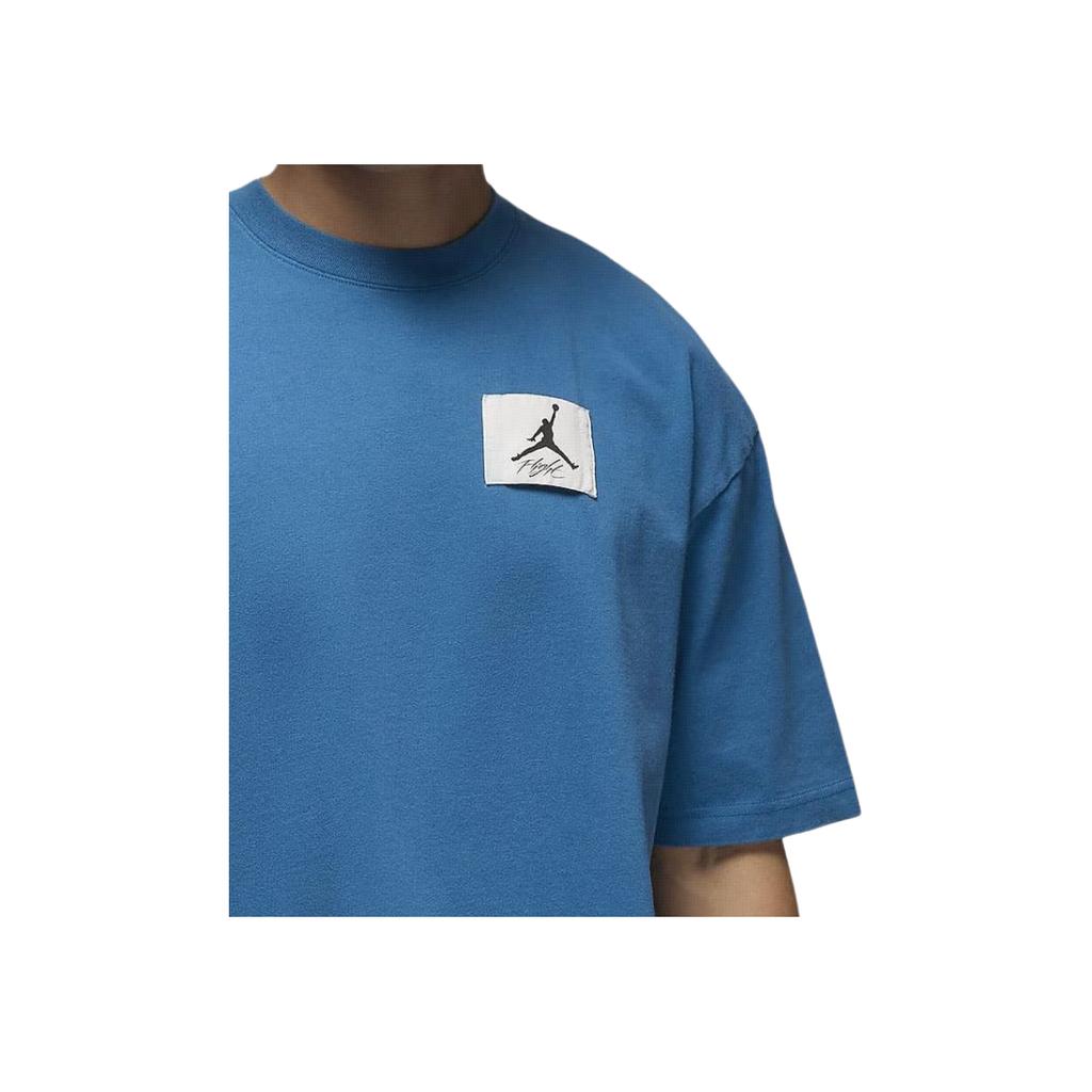Jordan Flight Essentials Логотип Мода Удобная Круглый вырез Повседневная Свободная Короткий рукав Футболка Мужские Топы Синий DZ0605-457