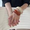 Smudging Irregular Wide Bracelet Shiny Retro  Hand Ring Cute Acrylic Open Bangle  Decoration