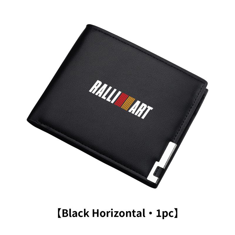 xkhr10 Men Leather Zipper Wallet Coin Pocket Vintage Big Capacity Male Short Money Purse For Mitsubishi Outlander Lancer Eclipse Mirage