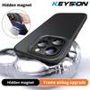 KEYSION Magnetic Case for MagSafe for iPhone 15 Pro Max Carbon Fiber Texture Shockproof Phone Cover for iPhone 12 13 14 Pro Max