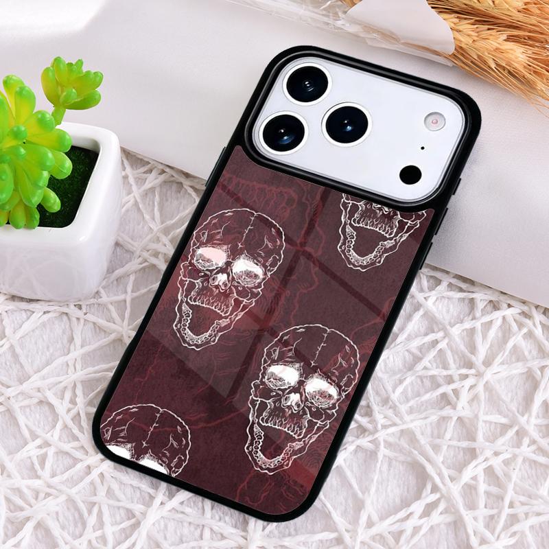 Ужасный чехол-череп и скелет для iPhone 17 Air 16 15 11 12 14 13 Pro Max Ударопрочный чехол