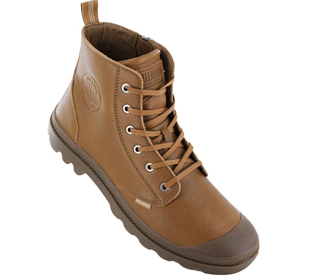 Palladium Pampa HI ZIP LTH ESS - Мужские ботинки кожаные коричневые 76888-252-M ОРИГИНАЛ