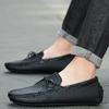 Fashion Brand Men Loafers Handmade Leather Slip On Driving Casual Shoes Soft Sole Comfortable Breathablel Low Boat Shoes Men Big Size 49