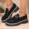 Fashion Non Slip Platform Loafers for Women 2025 Spring Summer Faux Suede Casual Shoes Woman Comfortable Slip On Flats Plus Size