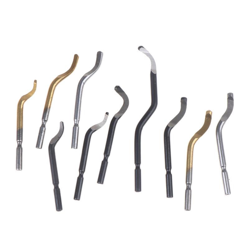 10Pcs High Speed Swivel Blades For Deburring System Bs1010 Bs1012 Bs1018 Bk3010 Bs3010 Internal Thread Cleaning Tool 360 Degree
