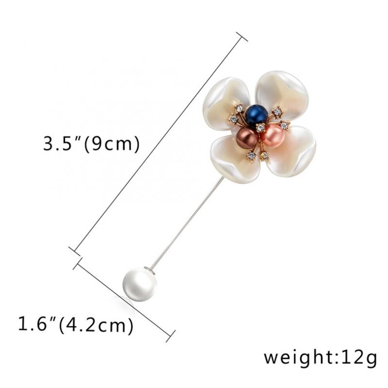 2-piece two-tone brooch set, bouquet decorative pins