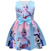 Мультяшное платье принцессы Эльзы для девочки с бантом-бабочкой для игр и вечеринок