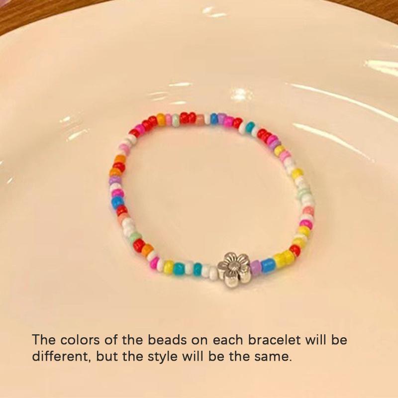 Браслет из бисера «Цветок-смайлик»