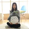 Очаровательная японская аниме-игрушка Тоторо из плюша с лотосовым листом, набитая кукла-подушка Тоторо, смеющийся Тоторо, мягкие плюшевые игрушки Тоторо