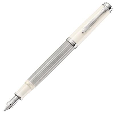 Pelikan Pelikan перьевая ручка F Fine Point Souveraine Silver White M405 подлинный импортный продукт
