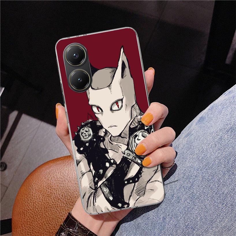 JoJo Kira Yoshikage Killer Queen Phone Case For Xiaomi Poco X7 X6 X5 Pro F7 Ultra Redmi 15C 15 13C 13 12C 12 10 10A 10C 9 9A 9C