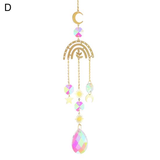 Яркий цветной ловец солнца, привлекательный шикарный подвесной оконный призматический ловец солнца