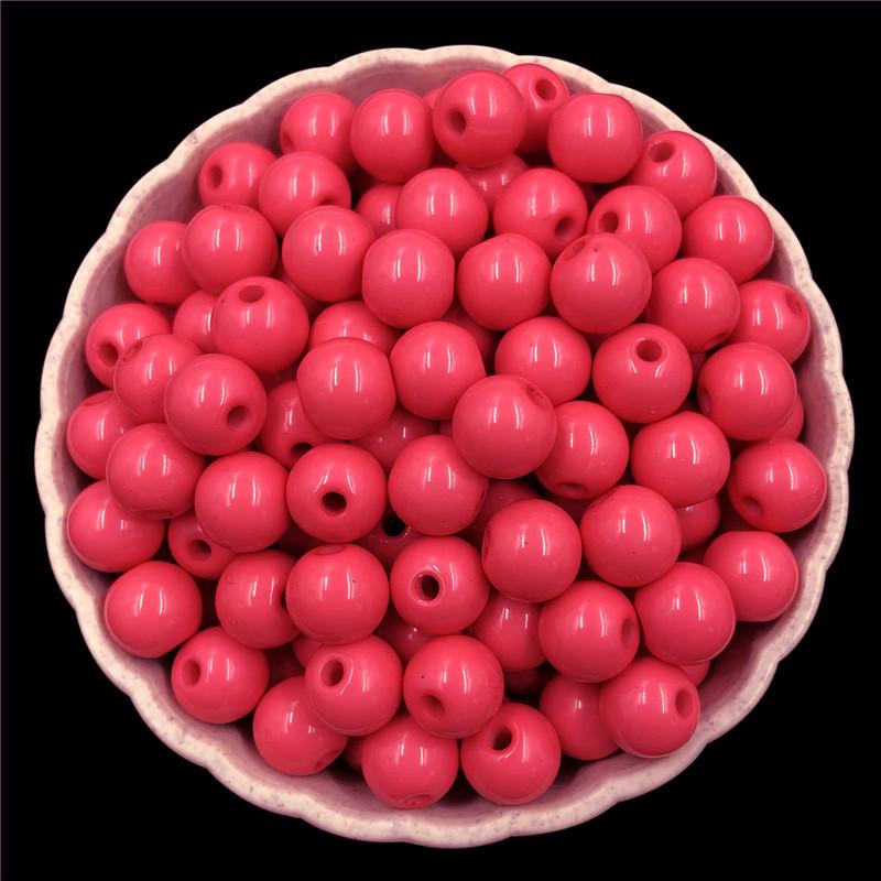 Ювелирные аксессуары, акриловые бусины, ожерелье, браслет, свободные бусины, 50 шт., 6 мм, круглые фурнитура «сделай сам», подарок, однотонный цвет, ручная работа