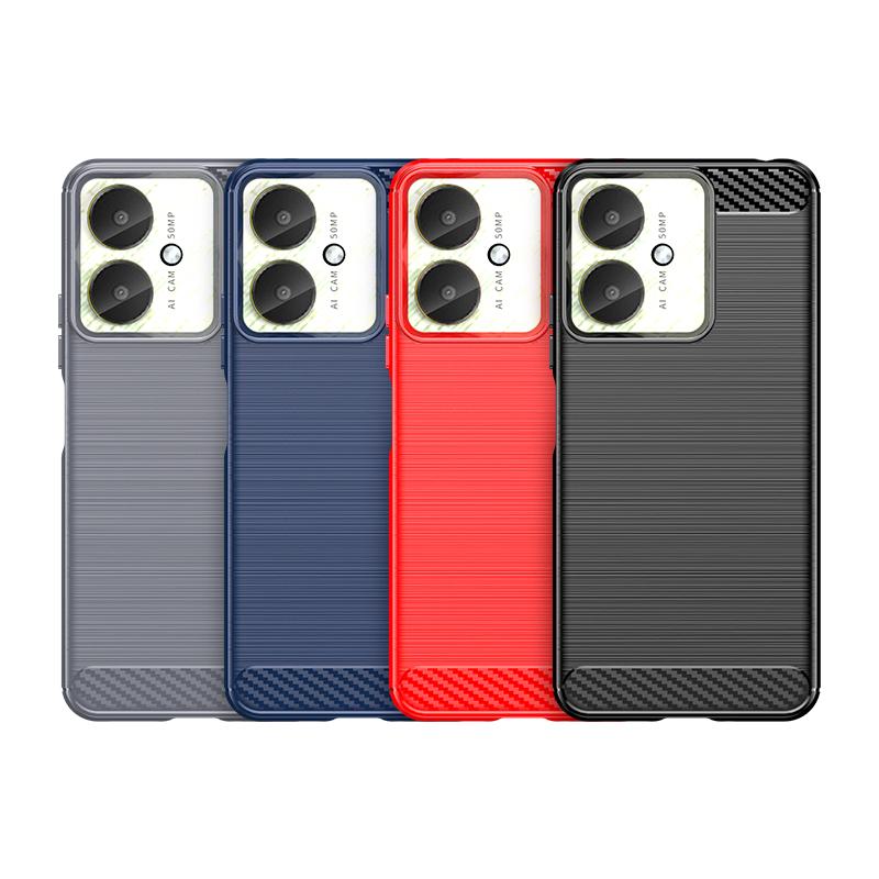 Для Xiaomi POCO C65 чехол защитный чехол POCO C65 чехол резиновый противоударный TPU карбоновый чехол для телефона для POCO C65 чехол