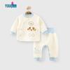 Youqi Baby Unisex Thick Padded Cotton Jumpsuit Set