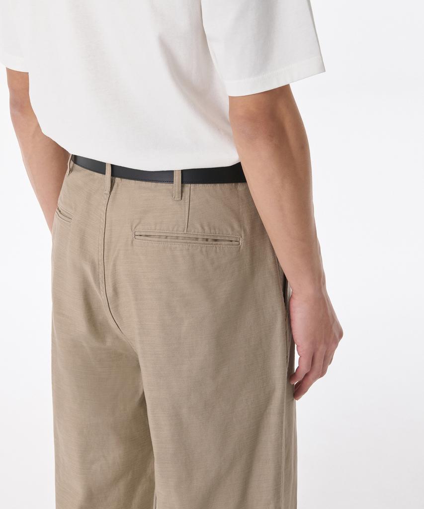 MUSINSA STANDARD Back Satin Tapered Officer Pants [Beige]