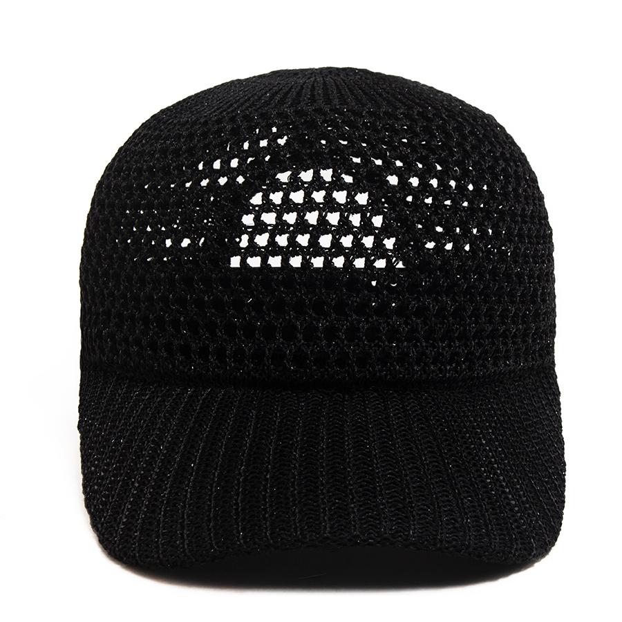 Summer Mesh Baseball Cap Women Men Crochet Hollow Trucker Hat Visor Sun Snapback Female Casual For Outdoor Daily Use Adjustable