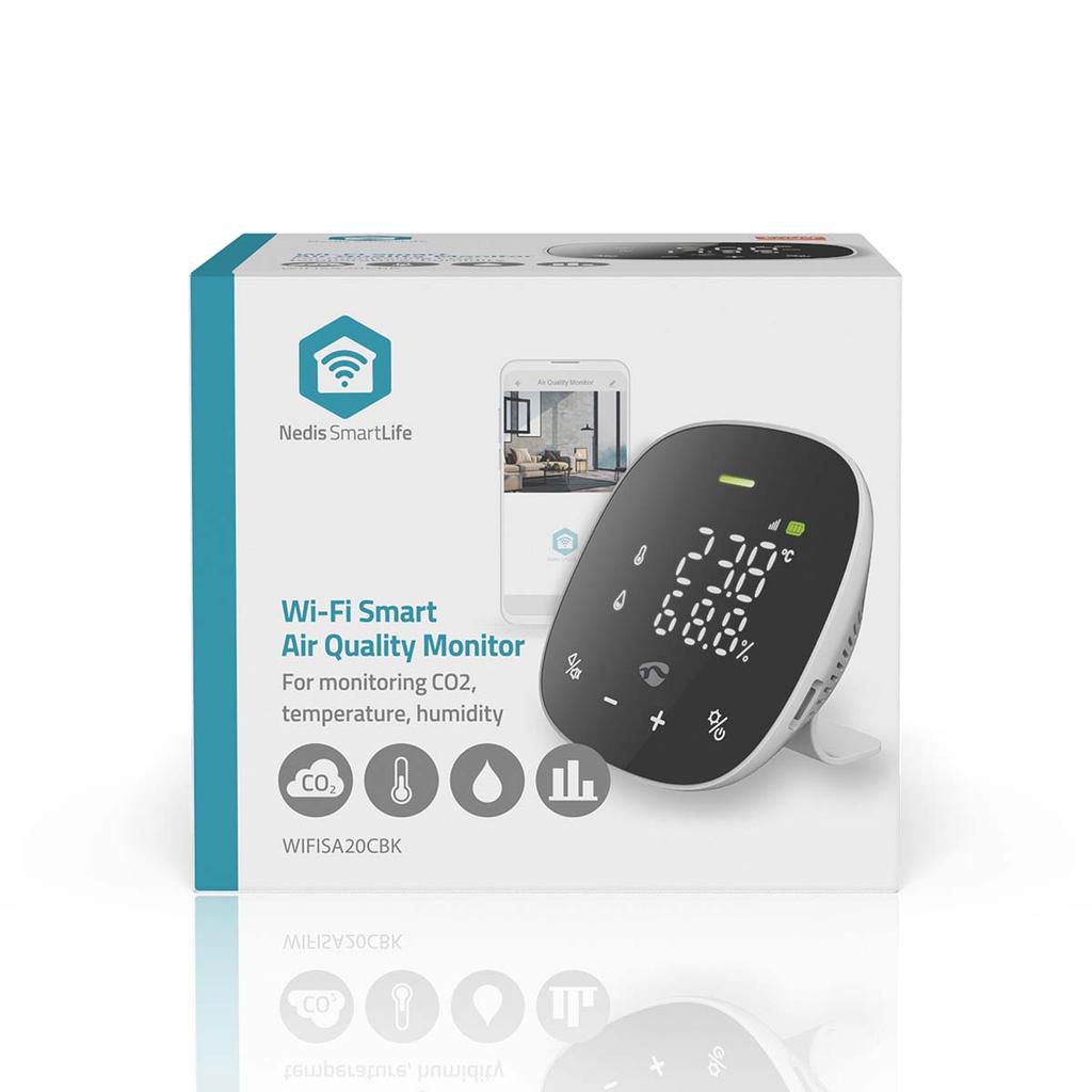 Nedis Wi-Fi Smart Air Quality Monitor/ Including Display 1 Pc