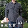 Men's Long Sleeve Shirts Lightweight Chambray Workout Shirts With Pockets Casual Button Up Relaxed Fit Dress Shirts for Men Outdoor Western Shirt
