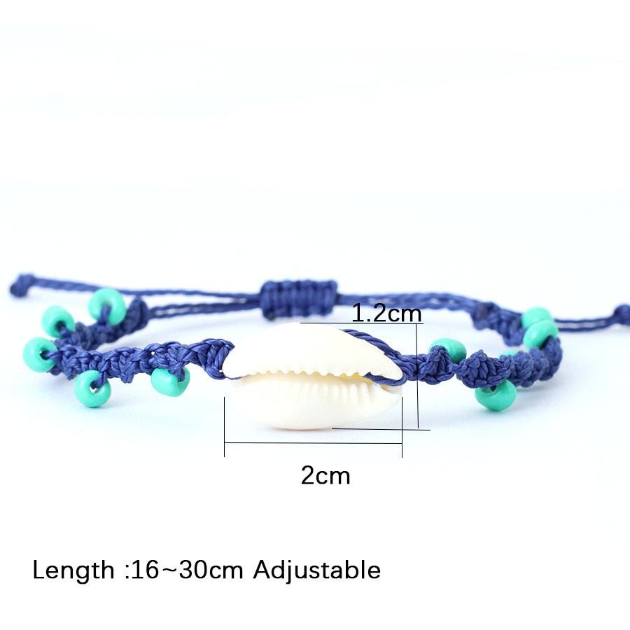 Noter 3Pcs Ladies Sea Creature Charm Bracelet Set Handmade Braided Starfish Shell Turtle Braslet Summer Beach Vacation Jewelry