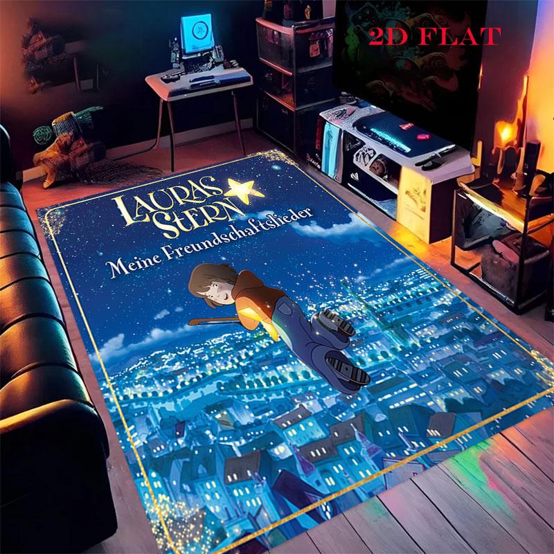Lauras Stern Carpet Rug for Living Room Bedroom Home Sofa Decoration,Kids play Nonslip Floor Mat