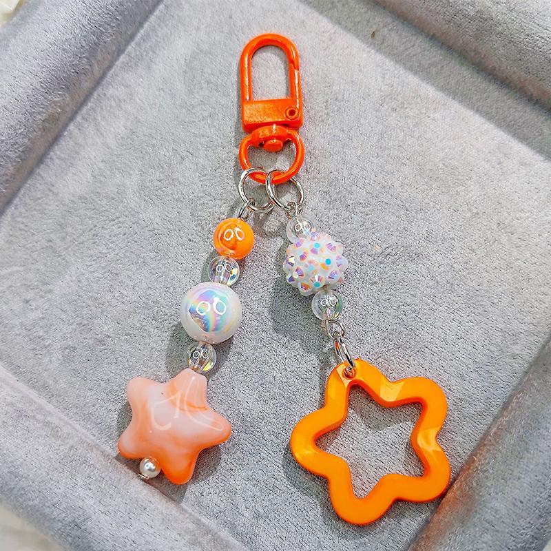 Полый акриловый Y2K пентаграмма звезда кулон брелок милый брелок подвеска для ключей автомобильный брелок держатель для ключей сумочка шнурок аксессуары