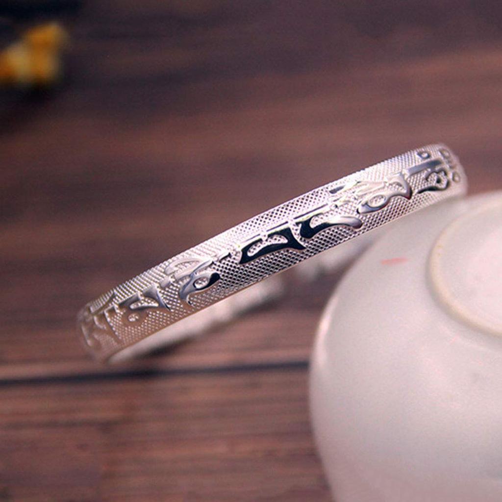 Браслет Deelfel для мужчин из нержавеющей стали с санскритским символом защиты сердца от зла, амулет, универсальный размер, новый подарок для женщин, сталь, черный, пословицы, сутра, гравировка,