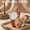 MICHAEL KORS Pyper Women's Quartz Watch White Dial Leather Strap 32mm MK2801