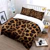 Leopard Print Fur Pattern Bedding Duvet Cover Set  (1*Duvet Cover 2*Pillowcases, without duvet insert)