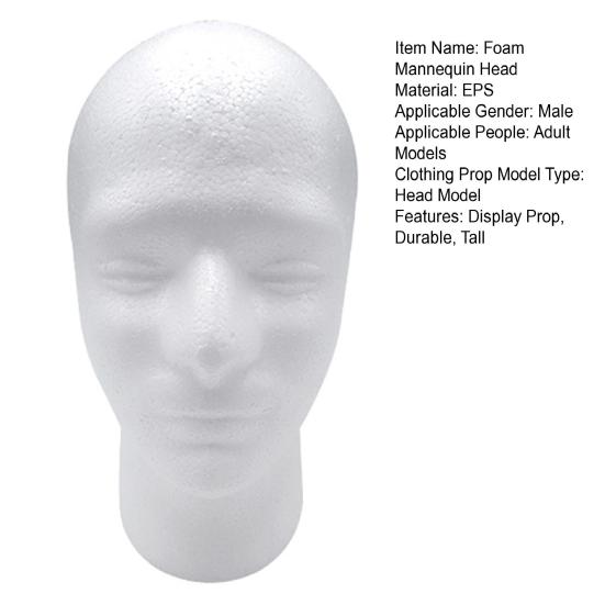 Пенопластовый парик, высокий мужской манекен, шиньоны, держатель для дисплея, шляпы, солнцезащитные очки, подставка для наушников, головной убор, косметика, модель, опора для головы