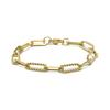 Bracelet - LUXENTER - Emga - Acier hypoallergénique - Plaqué or 18K - 19 cm