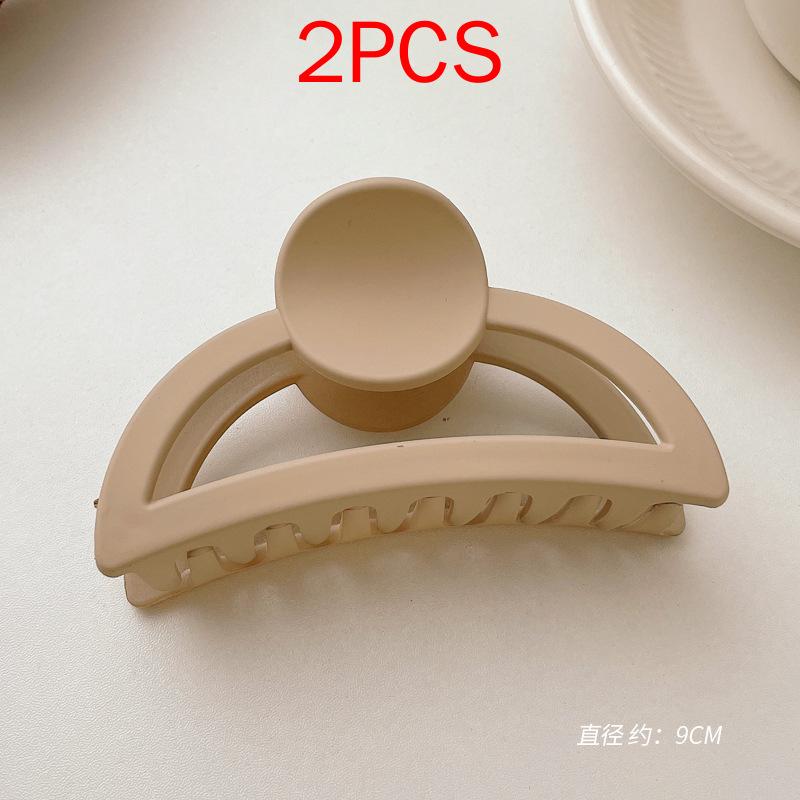 2 шт., комплект головных уборов премиум-класса, новые женские модные зажимы для волос, кофейные, черные, акриловые, большие заколки для волос, зажим для женщин, заколка, аксессуары для волос