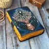 Grimoire Leather Deer Print Journal Blank Spell Book of Shadows Leather