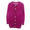 90s Old Long Sleeve Knit Cardigan M Purple Women Used