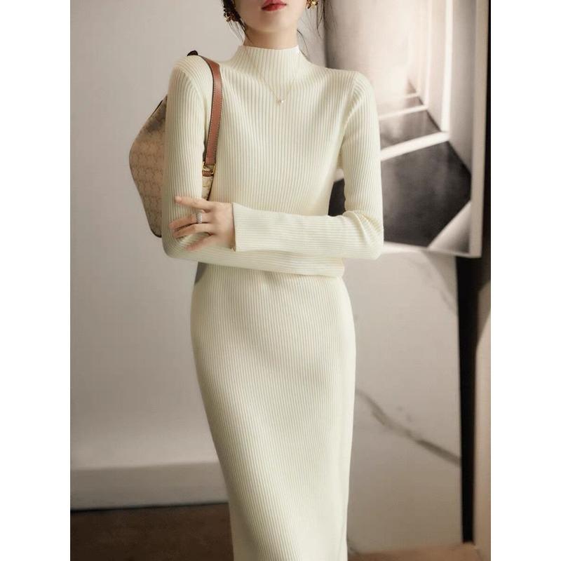 DAFIFY Женская мода повседневная осень-зима однотонный принт длинный рукав полуводолазка свитера