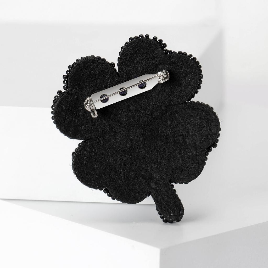 Модная брошь в виде четырехлистного клевера, корейская маленькая булавка со стразами для женской одежды, бижутерия для корсажа