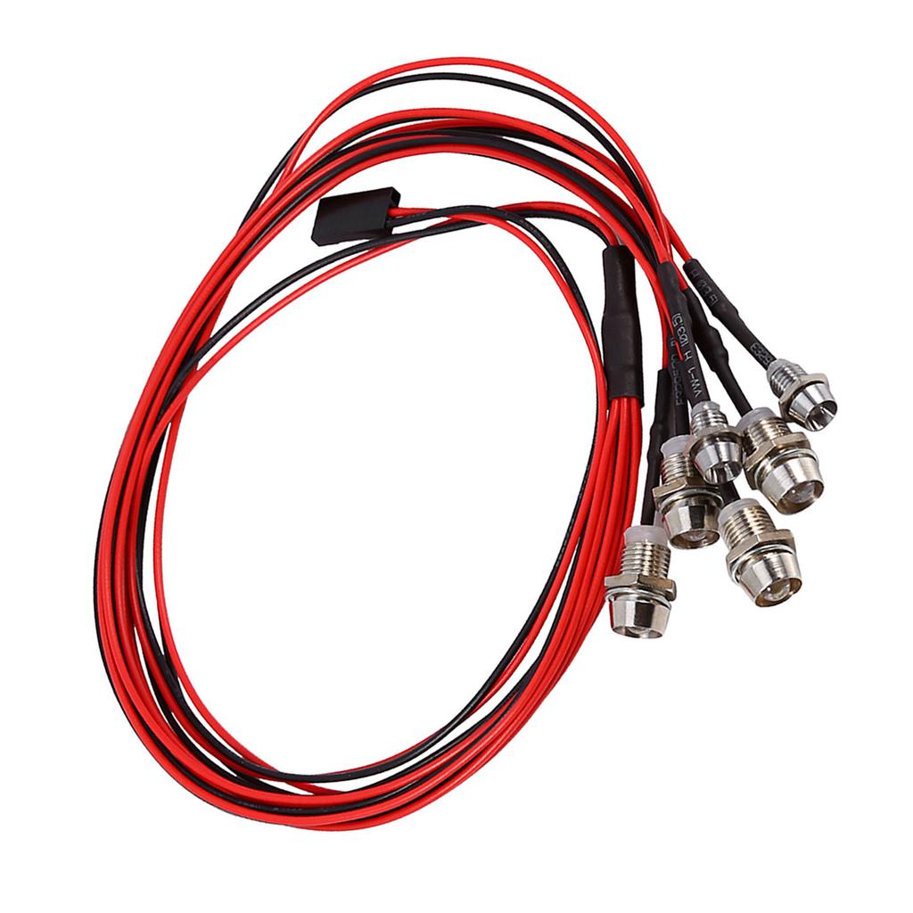 6 светодиодов 3-7 В комплект фар задних фонарей для модели автомобиля грузовика с дистанционным управлением 1/10 диаметр светодиода 5 мм/3 мм