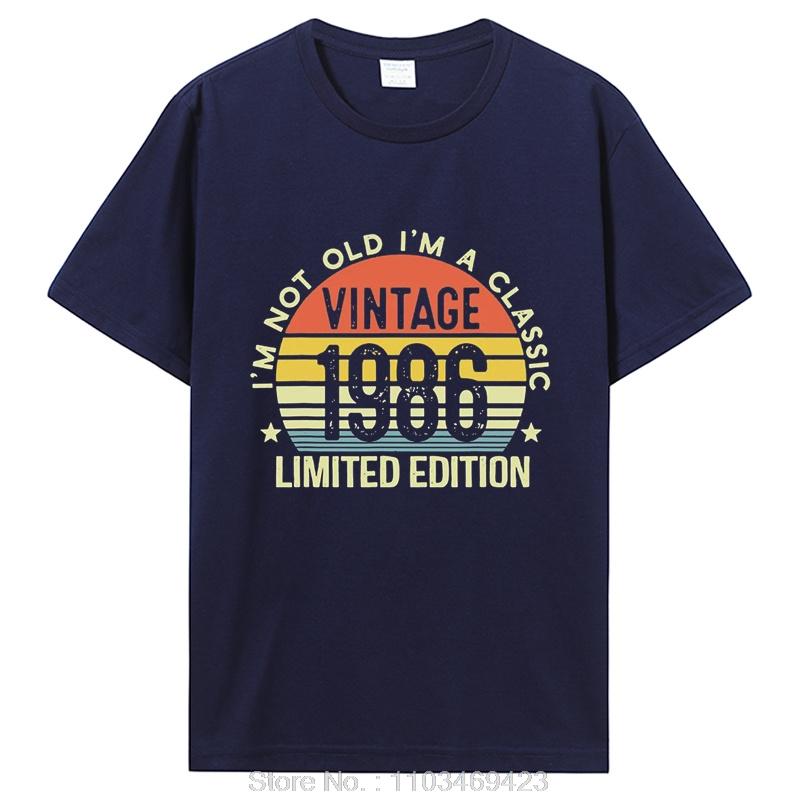 Funny Vintage 1986 T Shirt Summer Style Graphic Cotton Streetwear T-shirt Birthday Gifts Tshirt Unisex Clothing