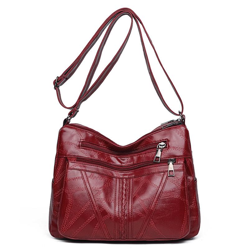 Mom Bag Fashion Braided Ladies Crossbody Bag All Soft Leather Single Shoulder Crossbody Bag