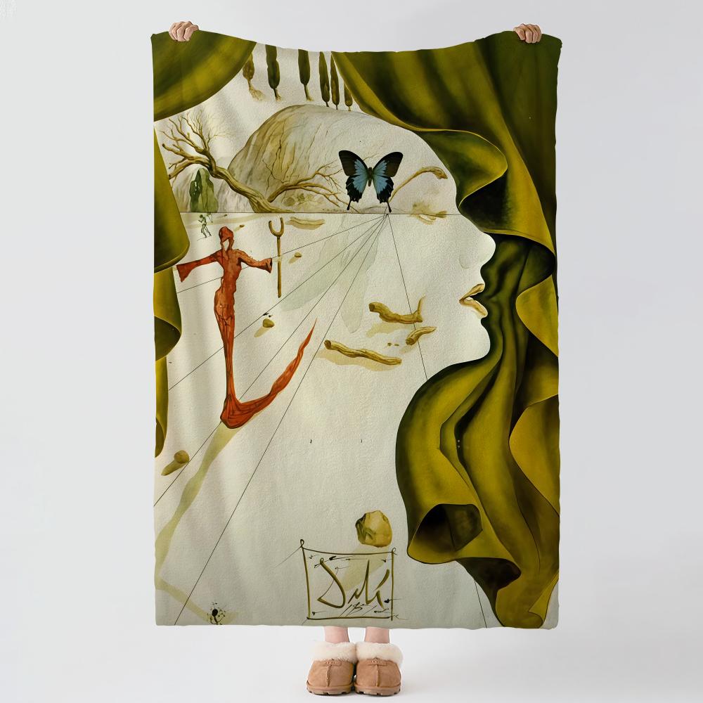 art S-Salvador Dali-i Throw Thick Comfort Flannel Quilt,Multi-scene Use Indoor Outdoor Daily Nap