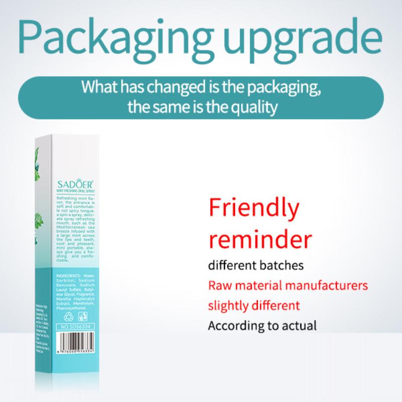 Спрей для полости рта 18 млSADOER Мята Персик Лимон Спрей для свежего дыхания